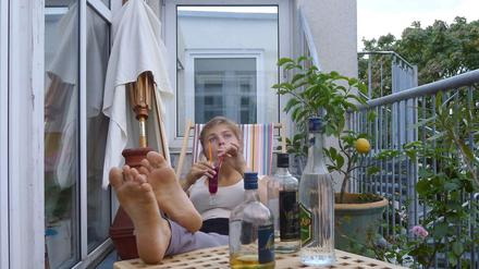 Füsse hoch! Ich will nur Spaß mit Alkohol.