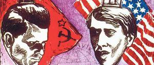 Könige des Königsspiels. Das Duell zwischen Boris Spasski (l.) und Bobby Fischer war mehr als ein Schachspiel. Zur WM wurden seinerzeit selbst Briefmarken geprägt. Foto: Arte France