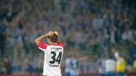 Zum Haareraufen: Fabian Schönheim konnte die Niederlage im Stadtderby nicht verhindern.