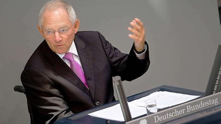 Wolfgang Schäuble während der Haushaltsdebatte im Bundestag.