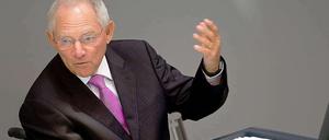 Wolfgang Schäuble während der Haushaltsdebatte im Bundestag.