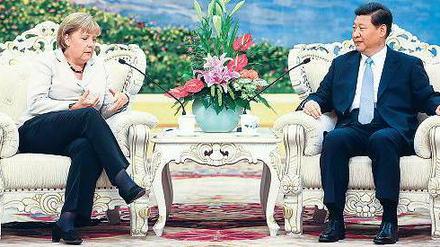Aktuelle Bilder fehlen. Am 30. August zeigte sich der designierte chinesische Präsident Xi JinpingChina noch im Gespräch mit Bundeskanzlerin Angela Merkel.