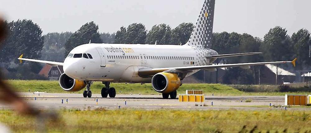 Die "gekidnappte" Maschine auf dem Amsterdamer Flughafen Schiphol.