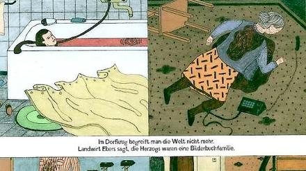 Horror im Reihenhaus. Die Bilder sind so minimalistisch wie der Erzähltext. 