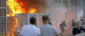 An der Grenze zwischen dem Kosovo und Serbien eskalierte am Mittwoch die Gewalt.