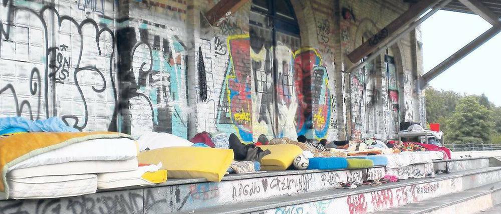 Die Erinnerung an den letzten Sommer: Nach ihrer Wohungskündigung lebten mehrere rumänische Familien mit Kindern mehr als einen Monat im Görlitzer Park.