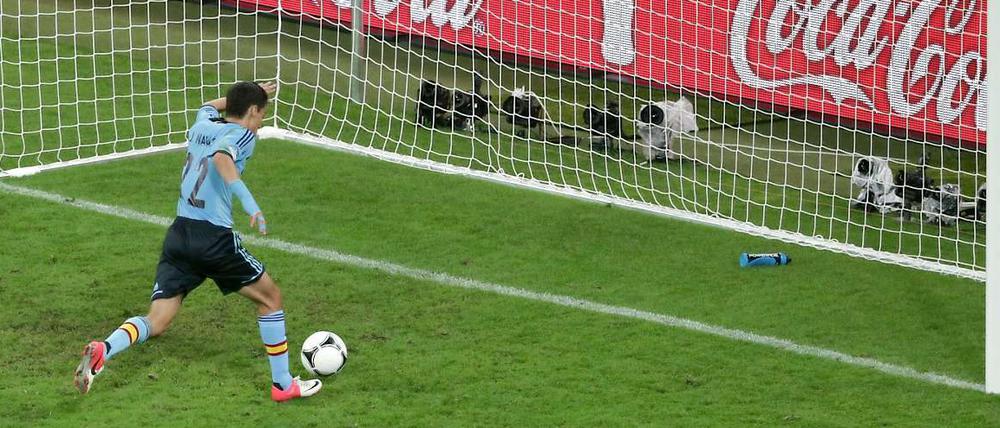 Das Tor zu erzielen war ein Kinderspiel für Jesus Navas, der Sieg gegen Kroatien allerdings fiel den Spaniern schwer.