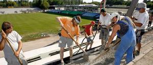 Bei Union wird - wie in diesem Archivbild - wieder gebuddelt.