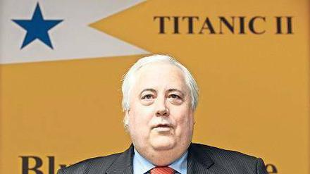 Bergbau-Magnat Clive Palmer hat sich mit der „Titanic II“ viel vorgenommen. Foto: dpa