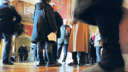 Heißer Boden. Das restaurierte Tressenzimmer im Unteren Fürstenquartier im Neuen Palais von Schloss Sanssouci. Foto: dapd