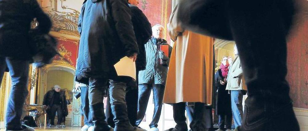 Heißer Boden. Das restaurierte Tressenzimmer im Unteren Fürstenquartier im Neuen Palais von Schloss Sanssouci. Foto: dapd