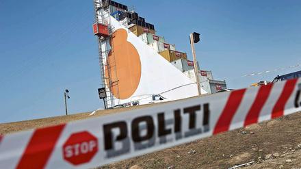 Von diesem Turm ist eine 35-jährige Berlinerin beim Roskilde-Festival in Dänemark in den Tod gestürzt.