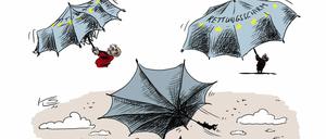 Von Heinrich Hoffmanns Fliegendem Robert inspiriert: Diese Karikatur von Klaus Stuttmann gewann den ersten Preis des Karikaturenwettbewerbs Rückblende.