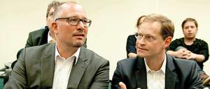 Herausforderer Jan Stöß und der amtierende SPD-Landesschef Michael Müller.