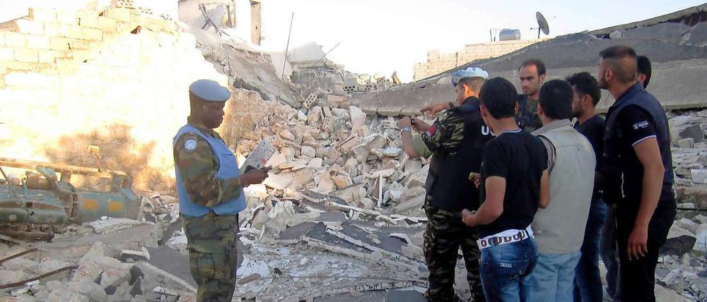 Auch deutsche Soldaten sollen an der UN-Beobachter-Mission in Syrien beteiligt werden.