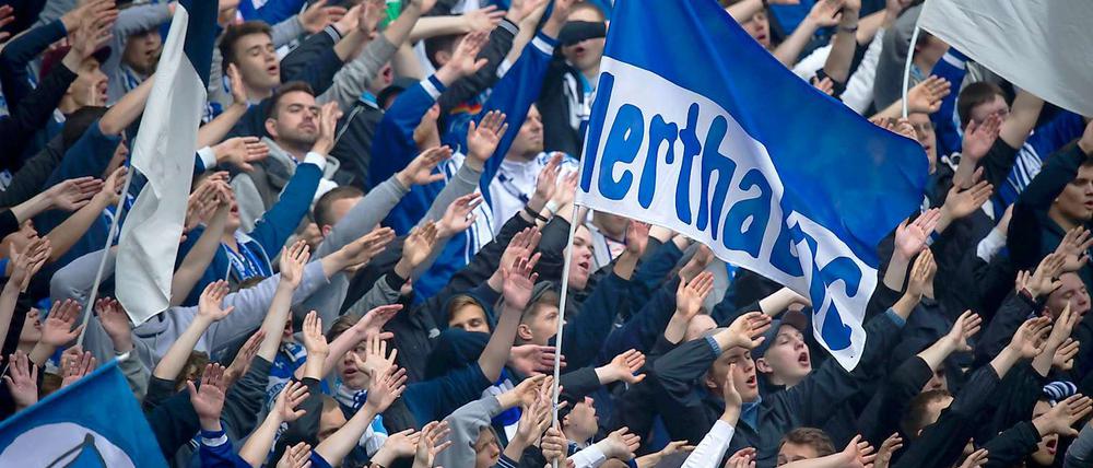 Hertha-Fans im Olympiastadion.