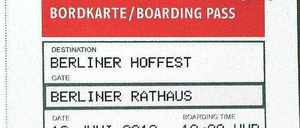 Abgehobene Einladung zum Hoffest.