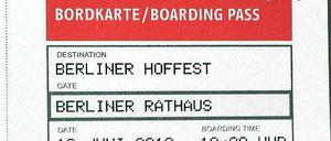 Abgehobene Einladung zum Hoffest.