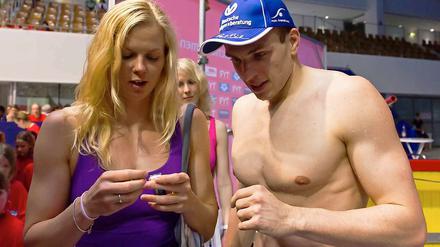 Auch abseits des Schwimmbeckens immer im Fokus: Britta Steffen und ihr Freund Paul Biedermann.
