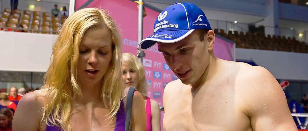 Auch abseits des Schwimmbeckens immer im Fokus: Britta Steffen und ihr Freund Paul Biedermann.