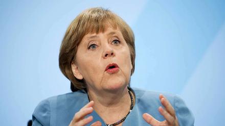 Angela Merkel fordert die Fiskalunion und "mehr Europa".