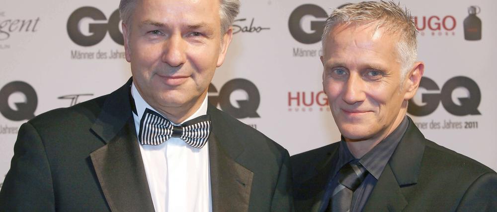 Klaus Wowereit und sein Lebensgefährte Jörn Kubicki.