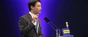 FDP-Chef Philipp Rösler bei seiner Rede in Karlsruhe beim Bundesparteitag der Liberalen.