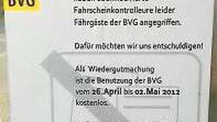 Gefälschte Plakate. Die BVG verdächtigt die linke Szene als Urheber. 