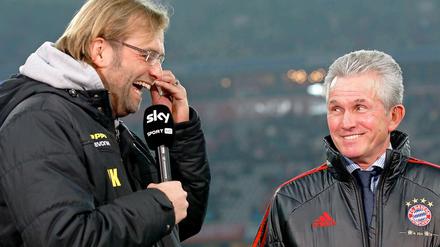 Trainer der beiden derzeit dominierenden Deutschen Mannschaften: Dortmunds Jürgen Klopp und Münchens Jupp Heynckes.