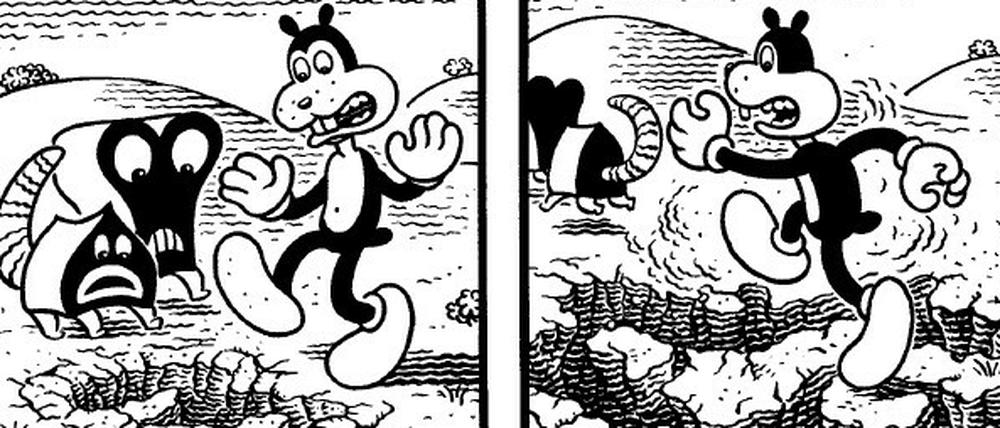 Generisch anthropomorph: Woodrings Hauptfigur Frank.