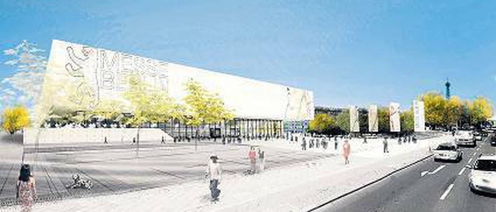 Neubau am Messedamm. Die Deutschlandhalle ist abgetragen, an dieser Stelle entsteht ab Mai die künftige Kongresshalle City Cube. 