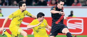 Die Gelben aus Benicasím. Keiner von Villarreals Spielern (v.l. Bruno Soriano und Mateo Musacchio) wohnt in der Stadt – die meisten sind in einem Nobelbadeort einquartiert.