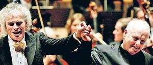Brüder im Geiste. Simon Rattle (links) und Daniel Barenboim.