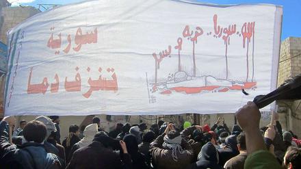 Das Viertel Kafr Susa in Damaskus: Gegner des Assad-Regimes demonstrieren seit Monaten, um einen Machtwechsel zu erreichen. 
