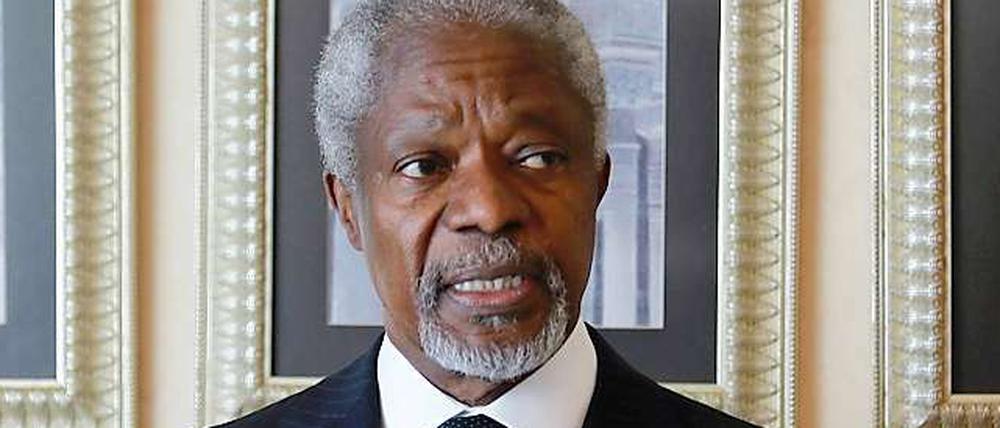 Kofi Annan kurz nach seinem Treffen mit dem syrischen Präsidenten Assad. 