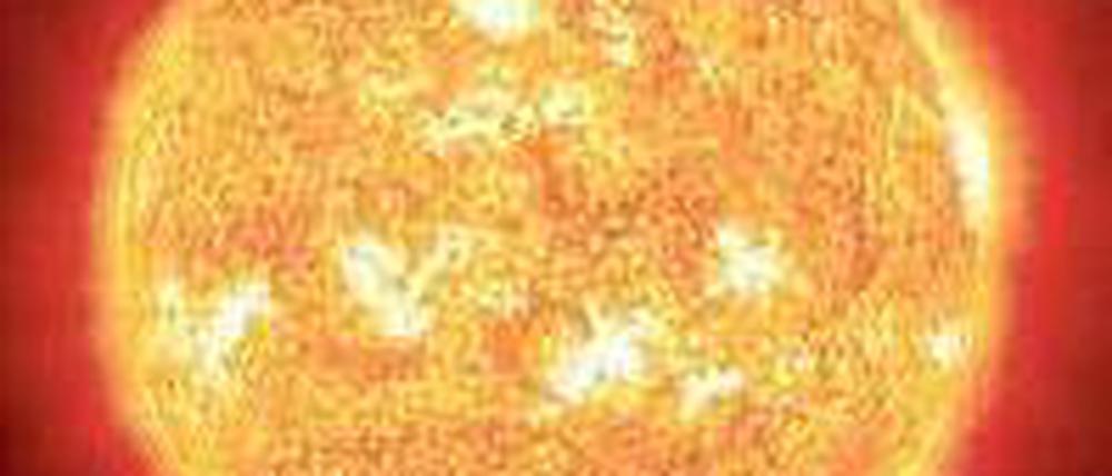 Glutball. Im Lauf der Zeit ist die Strahlungsleistung der Sonne immer stärker geworden.Foto: Nasa