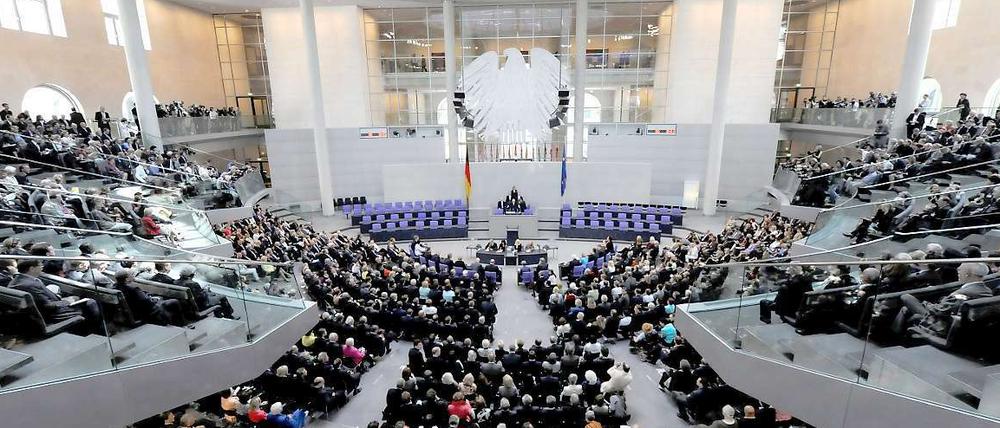Die Bundesversammlung wählt den Bundespräsidenten, hier im Juni 2010.