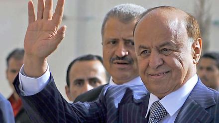 Jemens neuer Präsident Abd Rabbo Mansur Hadi. Seinem zukünftigen Wohnsitz galt der heutige Selbstmordanschlag.