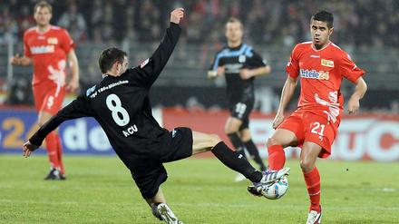 Trübes Spiel bei trübem Nieselwetter. Das Spiel zwischen 1860 München und Union Berlin blieb torchancenarm.