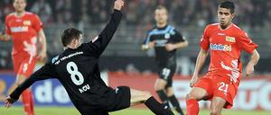 Trübes Spiel bei trübem Nieselwetter. Das Spiel zwischen 1860 München und Union Berlin blieb torchancenarm.