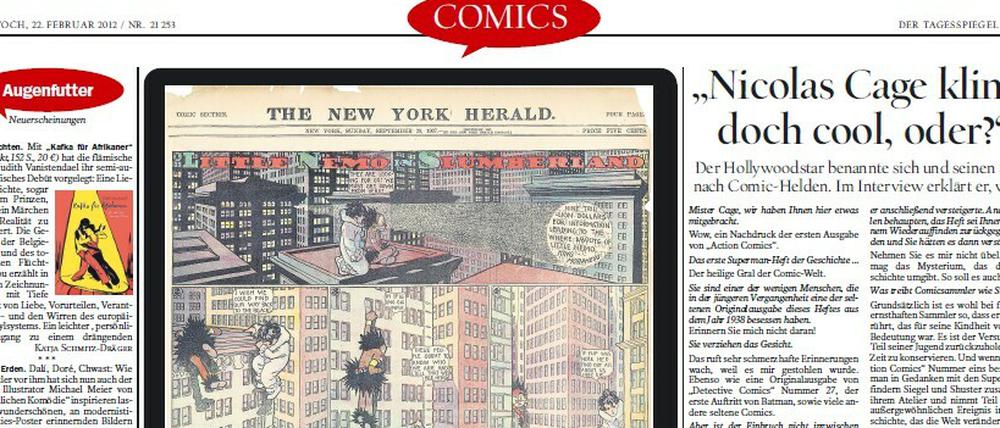 Am Donnerstag im Tagesspiegel: Die aktuelle Comicseite.