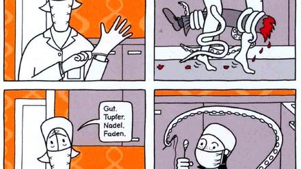Überdrehter Humor: Eine Szene aus dem Buch.