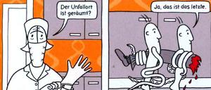 Überdrehter Humor: Eine Szene aus dem Buch.