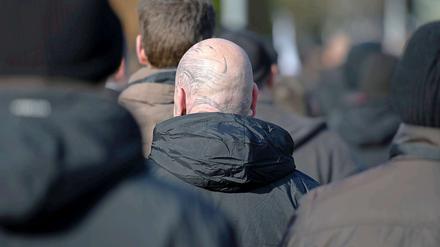 Demonstration von Neonazis.