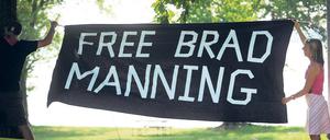 Solidaritätsaktion. Der US-Gefreite Manning sitzt im Militärgefängnis von Quantico im Bundesstaat Virginia in Haft. In der Nähe des Gefängnisses versammelten sich bereits im vergangenen Sommer Unterstützer, die seine Freilassung forderten.