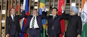 Die sogenannten BRIC-Staaten Brasilien, Russland, Indien und China holen zu den westlichen Wirtschaftsmächten auf.