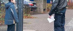 Polizeibesuch. Die Paul-Schneider-Grundschule fühlte sich bedroht. Foto: Andreas Meyer