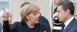 Geben sie den Weg vor oder werden sie getrieben? Angela Merkel und Frankreichs Präsident Nicolas Sarkozy.
