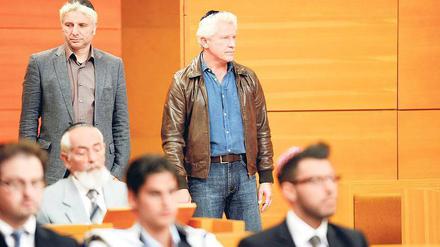 Haben noch etwas nachzuholen: Die Kommissare Leitmayr (Udo Wachtveitl, li.) und Batic (Miroslav Nemec) in der Synagoge. Foto: BR