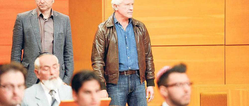 Haben noch etwas nachzuholen: Die Kommissare Leitmayr (Udo Wachtveitl, li.) und Batic (Miroslav Nemec) in der Synagoge. Foto: BR